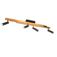 Trio ZENO LED ceiling light | black/gold | IP20