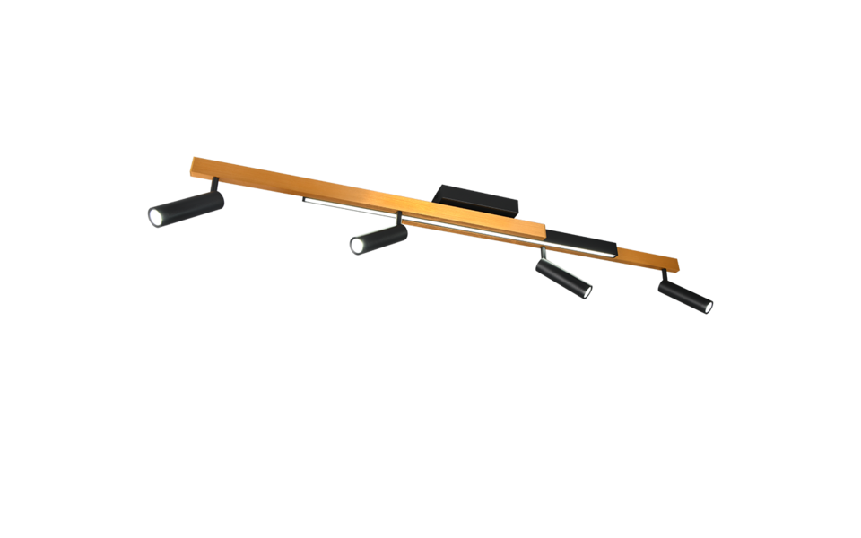 Trio Lighting Trio ZENO plafondlamp | LED | zwart met goud | 133 x 8,5 cm | IP20 | 5,5W,12W | 650 lm, 1x 1500 lm | 2700-6500K | dimbaar