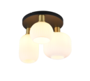 Trio Lighting Trio DIVA plafondlamp | E27 Fitting | messing mat met wit | Ø 39 cm | IP20 | excl. 3x E27 | max. 10W