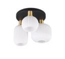 Trio Lighting Trio DIVA plafondlamp | E27 Fitting | messing mat met wit | Ø 39 cm | IP20 | excl. 3x E27 | max. 10W