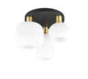 Trio Lighting Trio DIVA plafondlamp | E27 Fitting | messing mat met wit | Ø 39 cm | IP20 | excl. 3x E27 | max. 10W