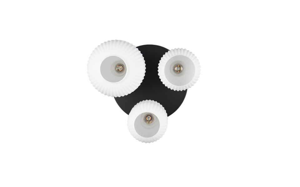 Trio Lighting Trio DIVA plafondlamp | E27 Fitting | messing mat met wit | Ø 39 cm | IP20 | excl. 3x E27 | max. 10W