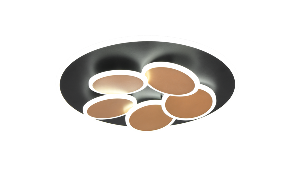 Trio Lighting Trio MANDALA plafondlamp | LED | zwart met goud | Ø 49 cm | IP20 | 1x 35W | 4200 lm | 2700-6500K | dimbaar