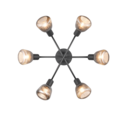 Trio Lighting Trio TARIFA ceiling light | 6x E14 max 40W | black | Ø 58.5 cm | IP20 | 26 cm