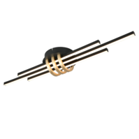 Trio CINQUETO LED ceiling light | black/gold | Ø 80 cm | IP20