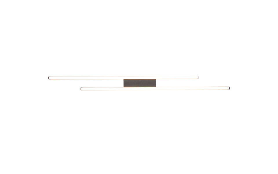 Trio Lighting Trio ODIO plafondlamp | LED | mat zwart | 110 x 8,5 cm | IP20 | 1x 22W | 2500 lm | 3000K | dimbaar