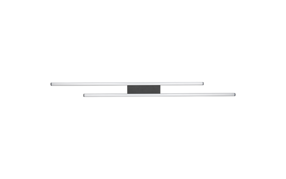 Trio Lighting Trio ODIO plafondlamp | LED | mat zwart | 110 x 8,5 cm | IP20 | 1x 22W | 2500 lm | 3000K | dimbaar