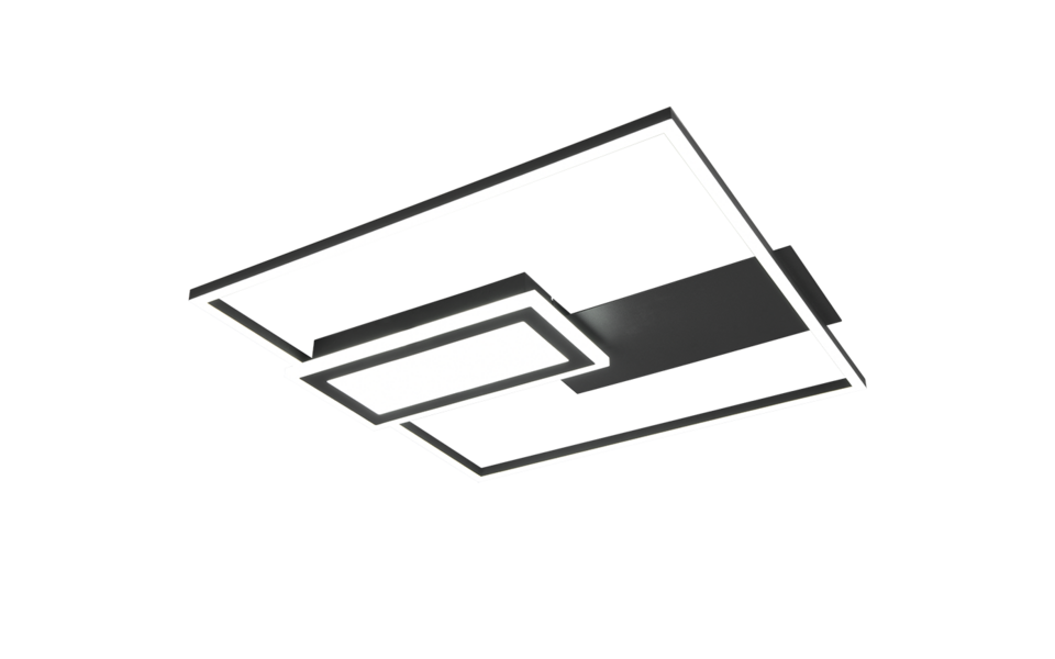 Trio Lighting Trio SPIRO plafondlamp | LED | mat zwart | 53 x 50 cm | IP20 | 1x 32W | 3800 lm | 2700-6500K | dimbaar