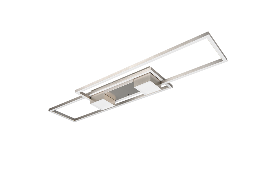 Trio Lighting Trio ALBANY plafondlamp | LED | nikkel mat | 100 x 28 cm | IP20 | 1x 37W | 4300 lm | 2700-6500K | dimbaar