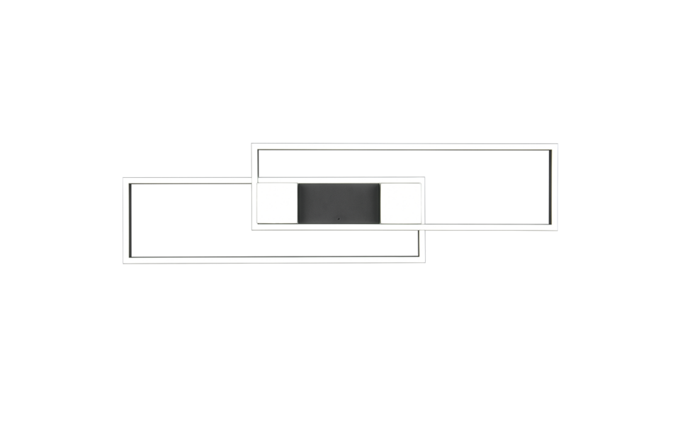 Trio Lighting Trio ALBANY plafondlamp | LED | mat zwart | 100 x 28 cm | IP20 | 1x 37W | 4300 lm | 2700-6500K | dimbaar