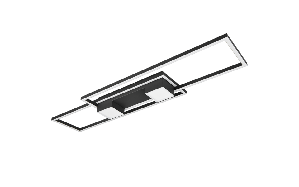 Trio Lighting Trio ALBANY plafondlamp | LED | mat zwart | 100 x 28 cm | IP20 | 1x 37W | 4300 lm | 2700-6500K | dimbaar