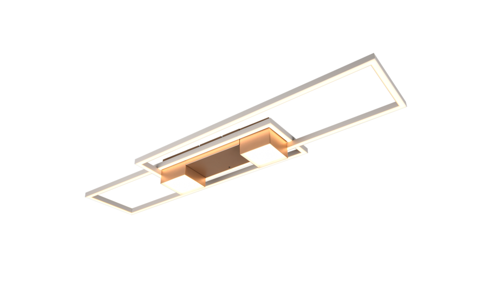 Trio Lighting Trio ALBANY LED ceiling light | 1x 37W 4300 lm 2700-6500K | mocha brown | IP20 | 8 cm