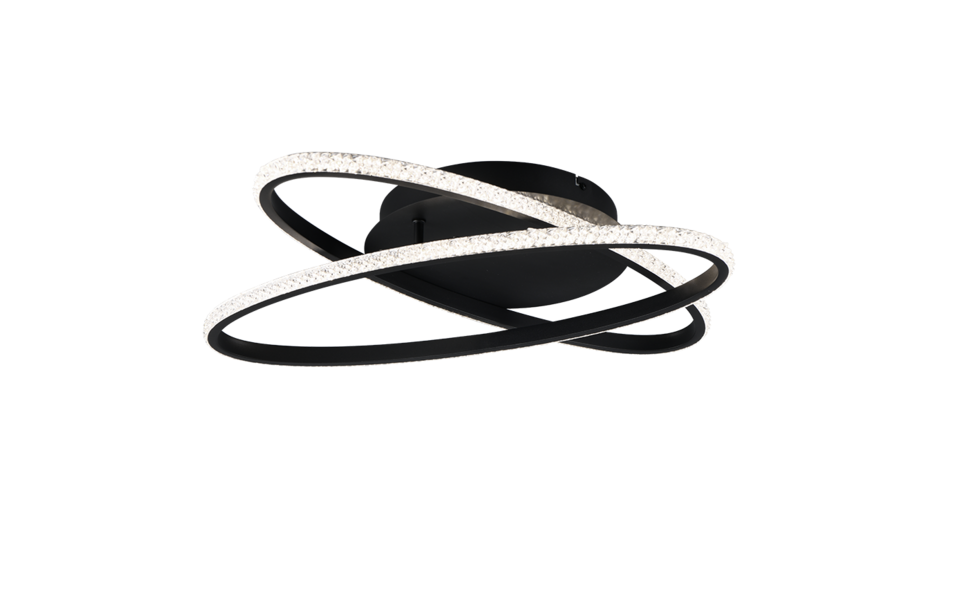 Trio Lighting Trio LANE LED ceiling light | 1x 27W 3500 lm 4000K | black | Ø 58 cm | IP20 | 9 cm
