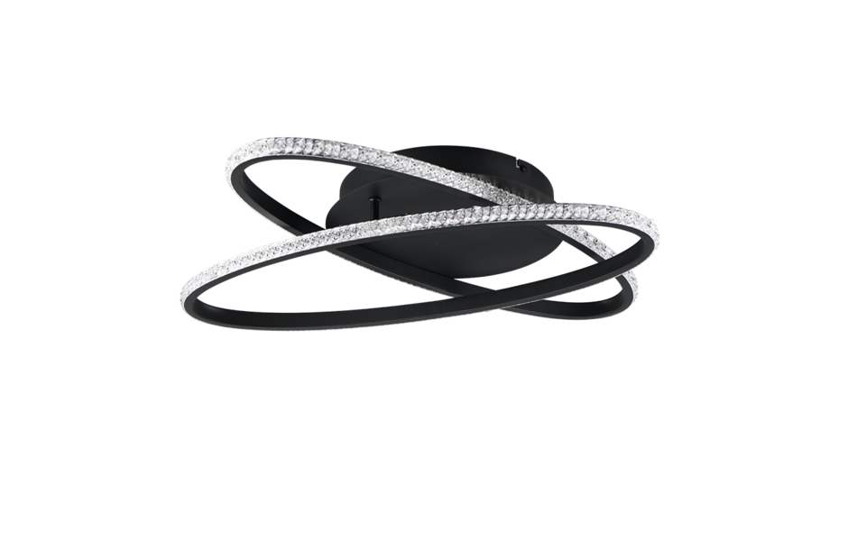 Trio Lighting Trio LANE LED ceiling light | 1x 27W 3500 lm 4000K | black | Ø 58 cm | IP20 | 9 cm
