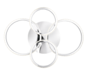 Trio Lighting Trio CIRES plafondlamp | LED | chroom met transparant | 65,5 x 49,5 cm | IP20 | 1x 27W | 3400 lm | 4000K | dimbaar