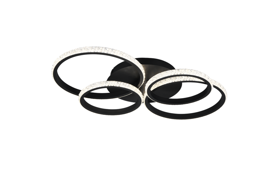 Trio Lighting Trio CIRES LED ceiling light | 1x 27W 3400 lm 4000K | black | IP20 | 8.5 cm Trio Lighting Trio CIRES LED ceiling light | 1x 27W 3400 lm 4000K | black | IP20 | 8.5 cm
