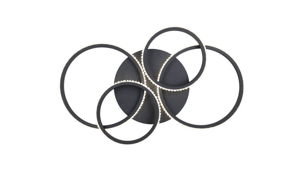 Trio Lighting Trio CIRES LED ceiling light | 1x 27W 3400 lm 4000K | black | IP20 | 8.5 cm Trio Lighting Trio CIRES LED ceiling light | 1x 27W 3400 lm 4000K | black | IP20 | 8.5 cm