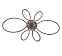 Trio Lighting Trio FLY plafondlamp | LED | mat zwart | 83 x 45,5 cm | IP20 | 1x 32W | 3900 lm | 3000K | dimbaar