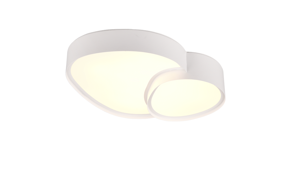 Trio Lighting Trio RISE plafondlamp | LED | wit mat | 43,5 x 36 cm | IP20 | 1x 21W | 2400 lm | 2700-6500K | dimbaar Trio Lighting Trio RISE plafondlamp | LED | wit mat | 43,5 x 36 cm | IP20 | 1x 21W | 2400 lm | 2700-6500K | dimbaar