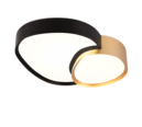 Trio Lighting Trio RISE plafondlamp | LED | zwart met goud | 43,5 x 36 cm | IP20 | 1x 21W | 2400 lm | 2700-6500K | dimbaar