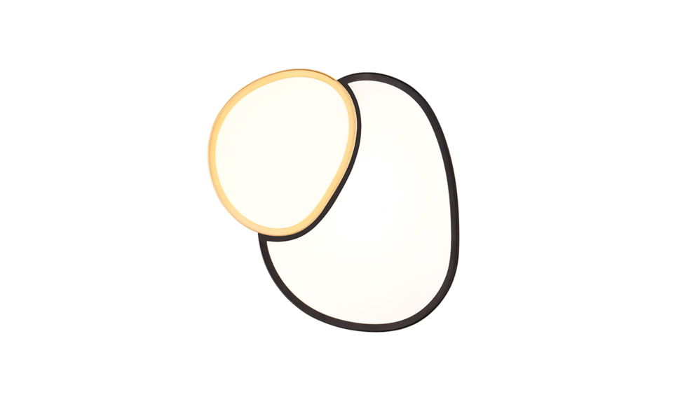 Trio Lighting Trio RISE LED ceiling light | 1x 21W 2100 lm 2700-6500K | black with gold | IP20 | 8.5 cm Trio Lighting Trio RISE LED ceiling light | 1x 21W 2100 lm 2700-6500K | black with gold | IP20 | 8.5 cm