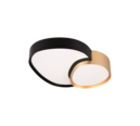 Trio Lighting Trio RISE plafondlamp | LED | zwart met goud | 43,5 x 36 cm | IP20 | 1x 21W | 2400 lm | 2700-6500K | dimbaar