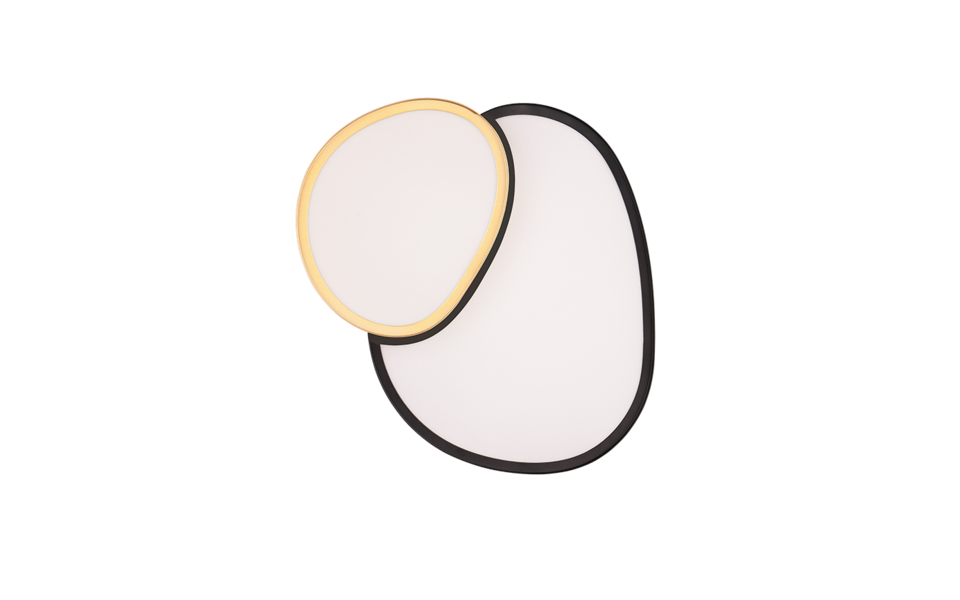 Trio Lighting Trio RISE LED ceiling light | 1x 21W 2100 lm 2700-6500K | black with gold | IP20 | 8.5 cm Trio Lighting Trio RISE LED ceiling light | 1x 21W 2100 lm 2700-6500K | black with gold | IP20 | 8.5 cm
