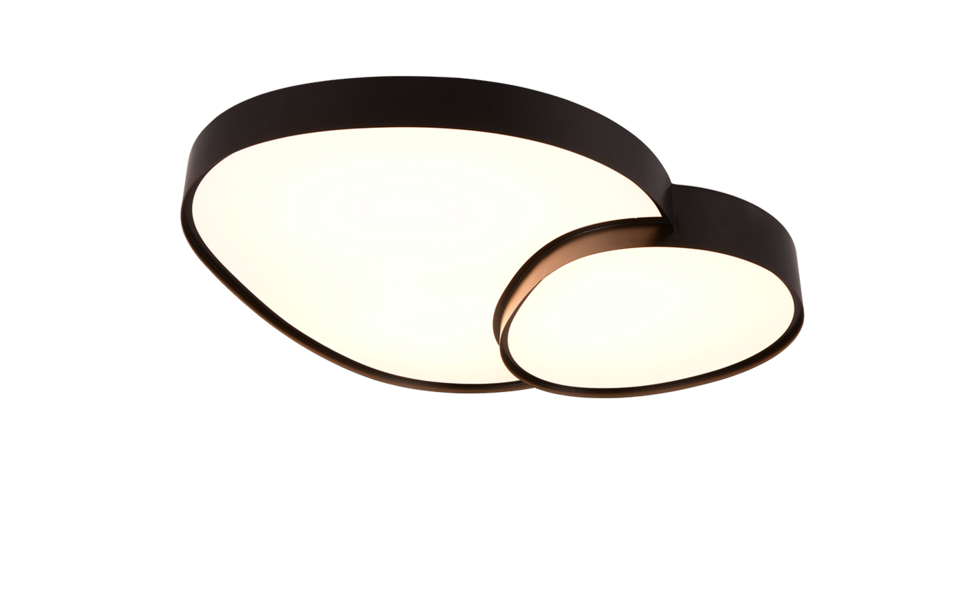 Trio Lighting Trio RISE plafondlamp | LED | mat zwart | 77 x 63,5 cm | IP20 | 1x 45W | 5300 lm | 2700-6500K | dimbaar