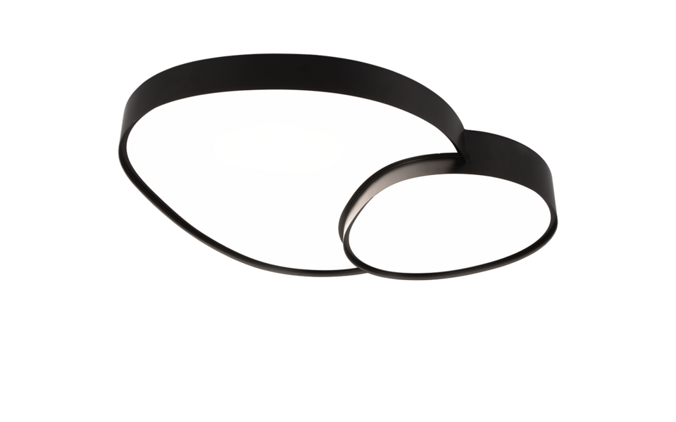 Trio Lighting Trio RISE plafondlamp | LED | mat zwart | 77 x 63,5 cm | IP20 | 1x 45W | 5300 lm | 2700-6500K | dimbaar