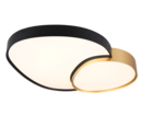Trio Lighting Trio RISE LED ceiling light | 1x 51W 5100 lm 2700-6500K | black with gold | IP20 | 8.5 cm