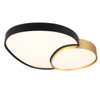 Trio RISE plafondlamp | LED | zwart/goud | 77 x 63,5 cm | IP20