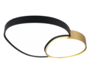 Trio Lighting Trio RISE LED ceiling light | 1x 51W 5100 lm 2700-6500K | black with gold | IP20 | 8.5 cm