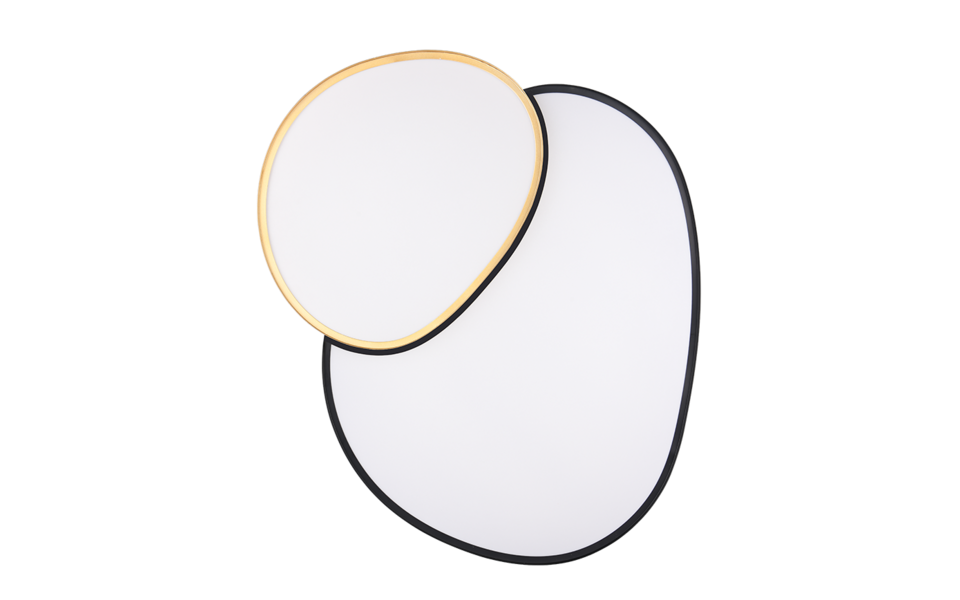 Trio Lighting Trio RISE LED ceiling light | 1x 51W 5100 lm 2700-6500K | black with gold | IP20 | 8.5 cm