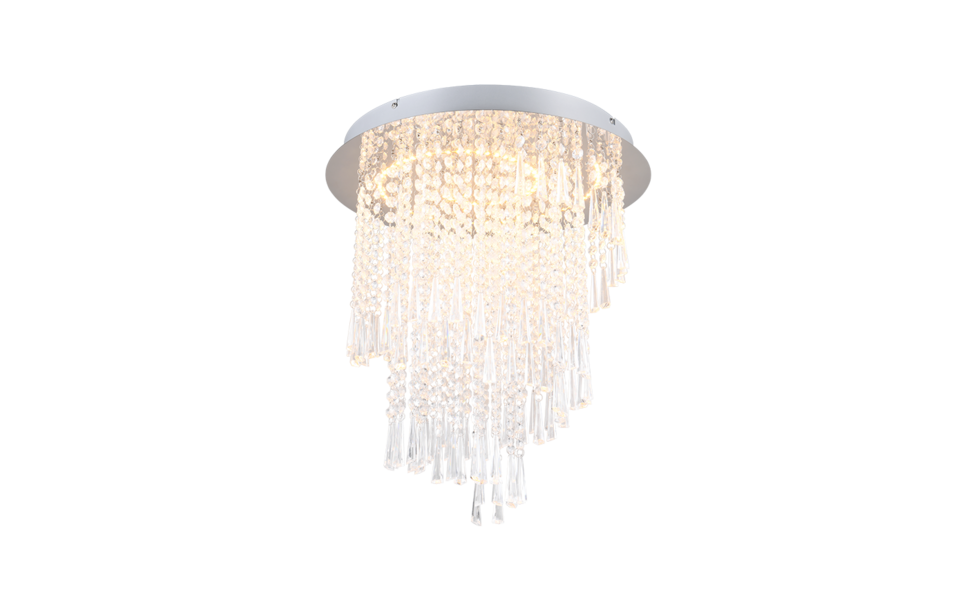 Trio Lighting Trio POMP plafondlamp | LED | chroom | Ø 45 cm | IP20 | 1x 30W | 4000 lm | 2700-6500K | dimbaar Trio Lighting Trio POMP plafondlamp | LED | chroom | Ø 45 cm | IP20 | 1x 30W | 4000 lm | 2700-6500K | dimbaar