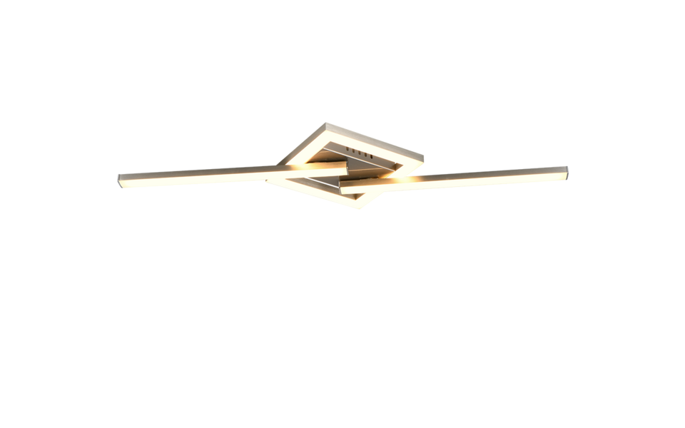 Trio Lighting Trio VIALE plafondlamp | LED | nikkel mat | 54,4 x 16 cm | IP20 | 1x 17W | 1860 lm | 3000K