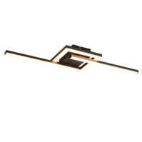 Trio VIALE plafondlamp | LED | mat zwart | 54,4 x 16 cm | IP20 Trio VIALE plafondlamp | LED | mat zwart | 54,4 x 16 cm | IP20