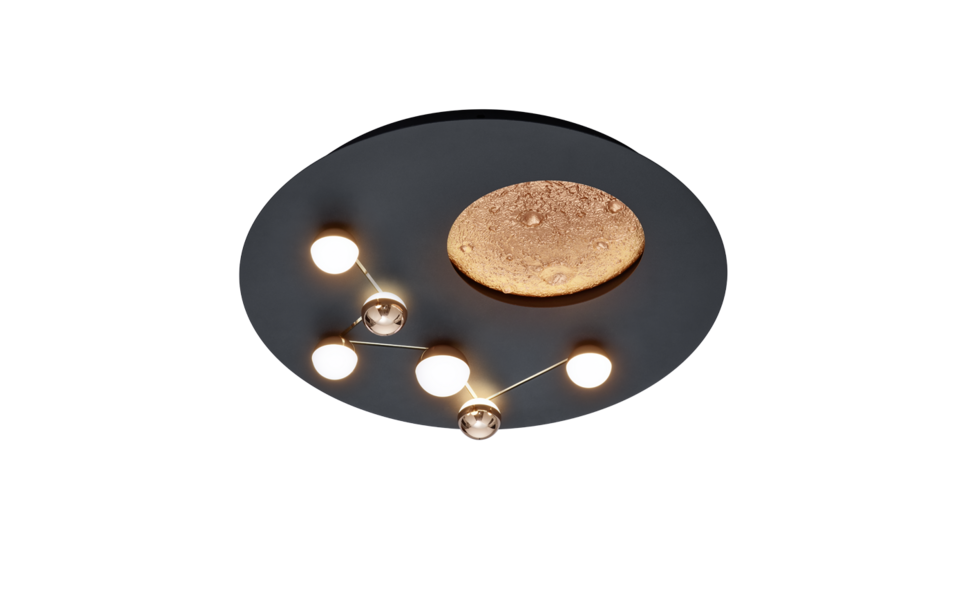 Trio Lighting Trio ZODIAC plafondlamp | LED | mat zwart | Ø 50 cm | IP20 | 1x 42W | 5100 lm | 2300+3000+4000K | dimbaar