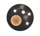 Trio Lighting Trio ZODIAC LED ceiling light | 1x 43W 4300 lm 4000K | black | Ø 50 cm | IP20 | 9 cm
