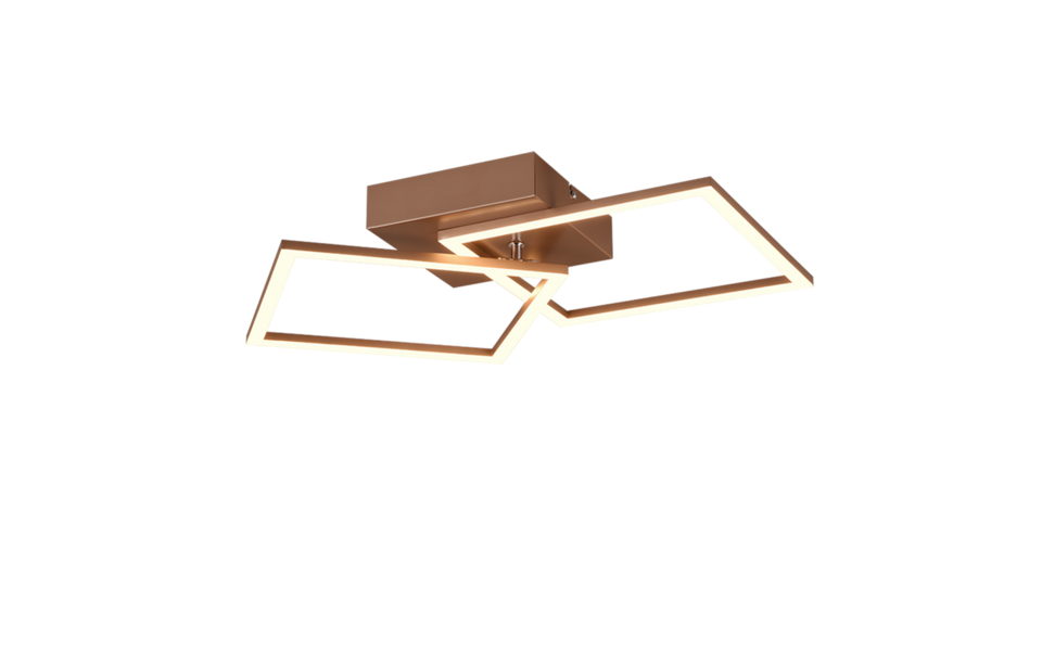Trio Lighting Trio TRAIL LED ceiling light | 1x 20W 2000 lm 3000K | mocha brown | IP20 | 7 cm