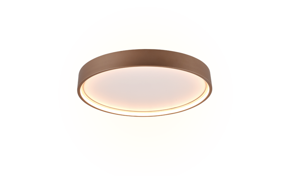 Trio Lighting Trio DOHA plafondlamp | LED | koffie | Ø 45 cm | IP20 | 1x 29W | 3260 lm | 2300+3000+4000K | dimbaar