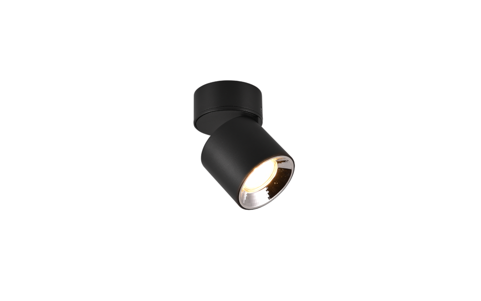 Trio Lighting Trio GUAYANA plafondlamp | GU10 Fitting | mat zwart | Ø 8,7 cm | IP20 | excl. 1x GU10 | max. 10W
