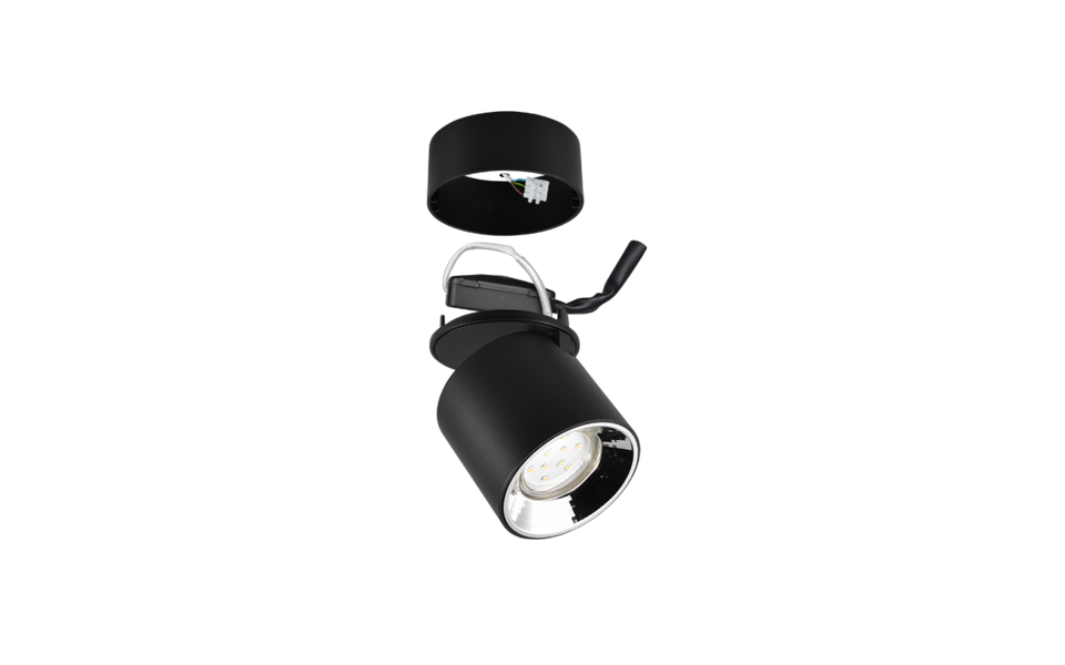 Trio Lighting Trio GUAYANA ceiling light | 1x GU10 | black | IP20 | 12 cm Trio Lighting Trio GUAYANA ceiling light | 1x GU10 | black | IP20 | 12 cm