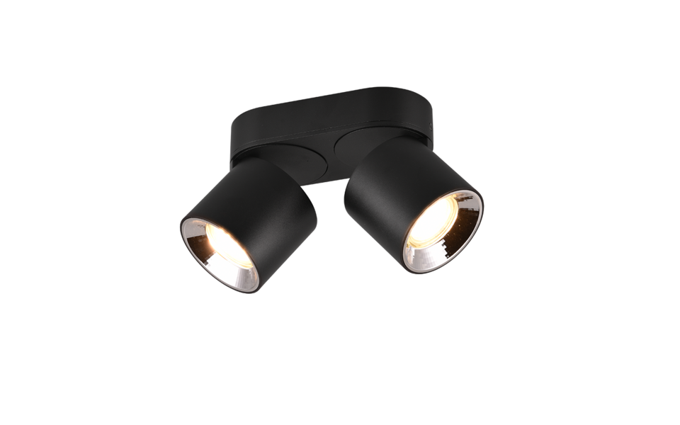 Trio Lighting Trio GUAYANA ceiling light | 2x GU10 | black | IP20 | 12 cm