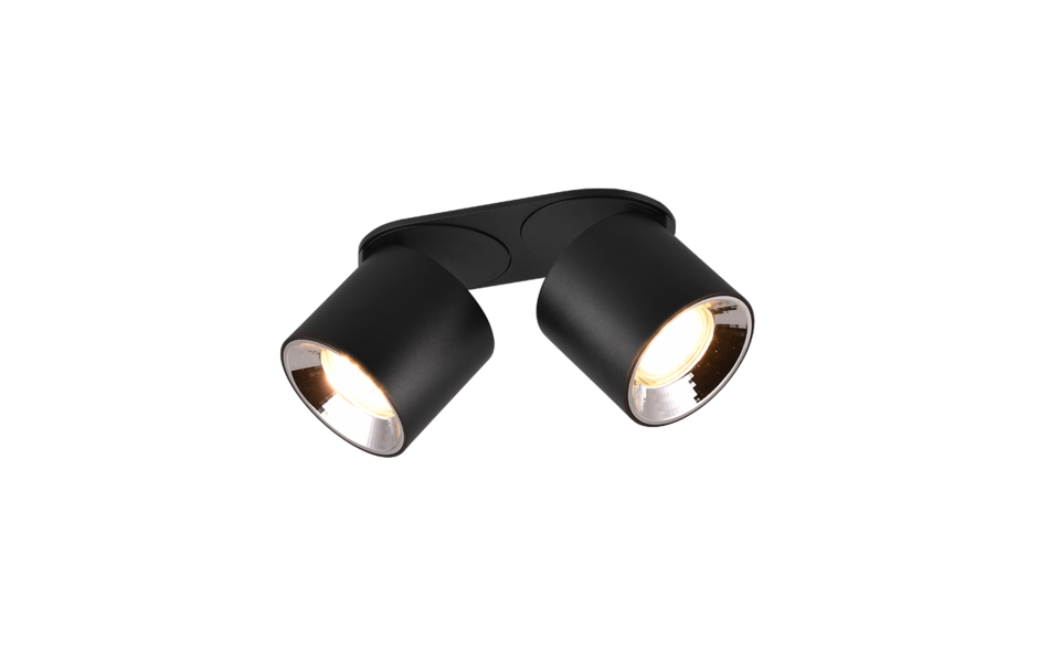 Trio Lighting Trio GUAYANA ceiling light | 2x GU10 | black | IP20 | 12 cm