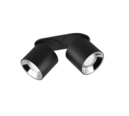 Trio Lighting Trio GUAYANA plafondlamp | GU10 Fitting | mat zwart | 18 x 8,7 cm | IP20 | excl. 2x GU10 | max. 10W