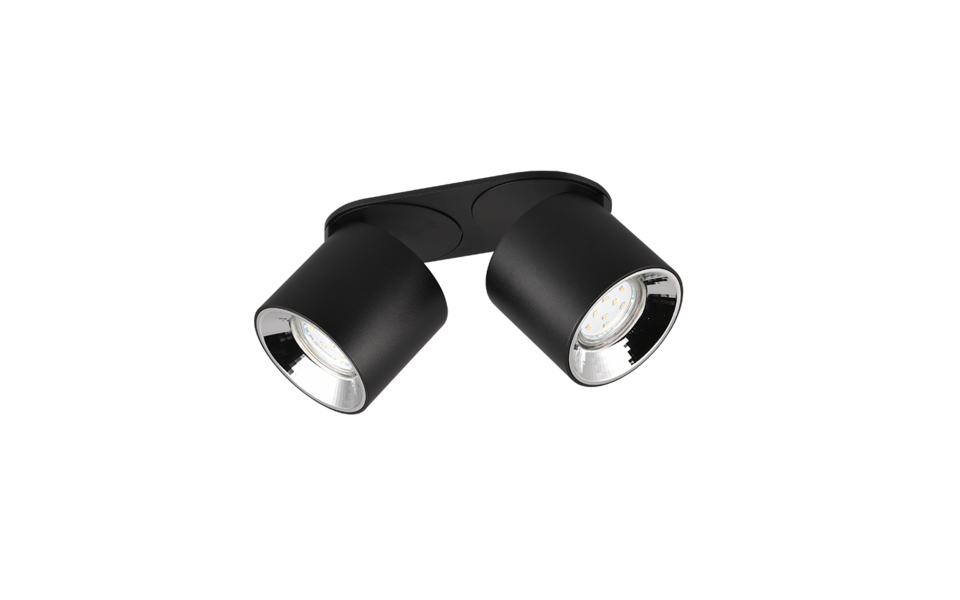 Trio Lighting Trio GUAYANA ceiling light | 2x GU10 | black | IP20 | 12 cm