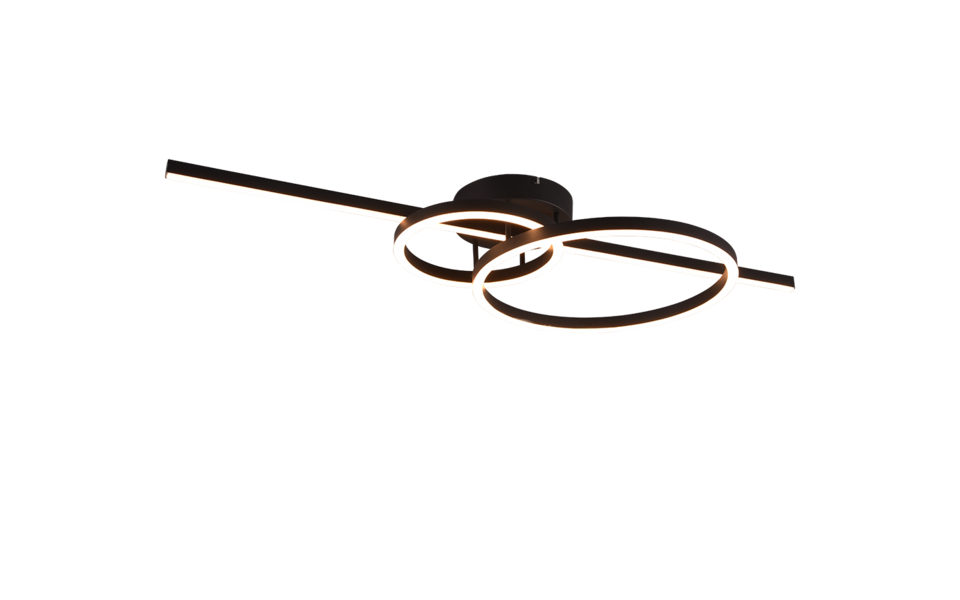 Trio Lighting Trio MONTILLA plafondlamp | LED | mat zwart | 100 x 40 cm | IP20 | 1x 54W | 6300 lm | 2700-6000K | dimbaar