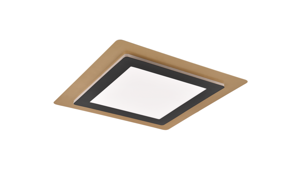 Trio Lighting Trio MORGAN ceiling light | 50W | black with gold | Ø 45 cm | IP20 | 4.5 cm