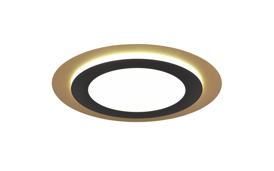 Trio Lighting Trio MORGAN ceiling light | 50W | black with gold | IP20 | 4.5 cm