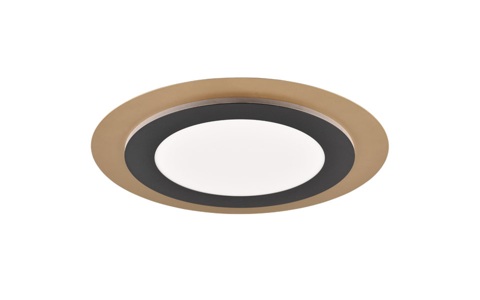 Trio Lighting Trio MORGAN ceiling light | 50W | black with gold | IP20 | 4.5 cm